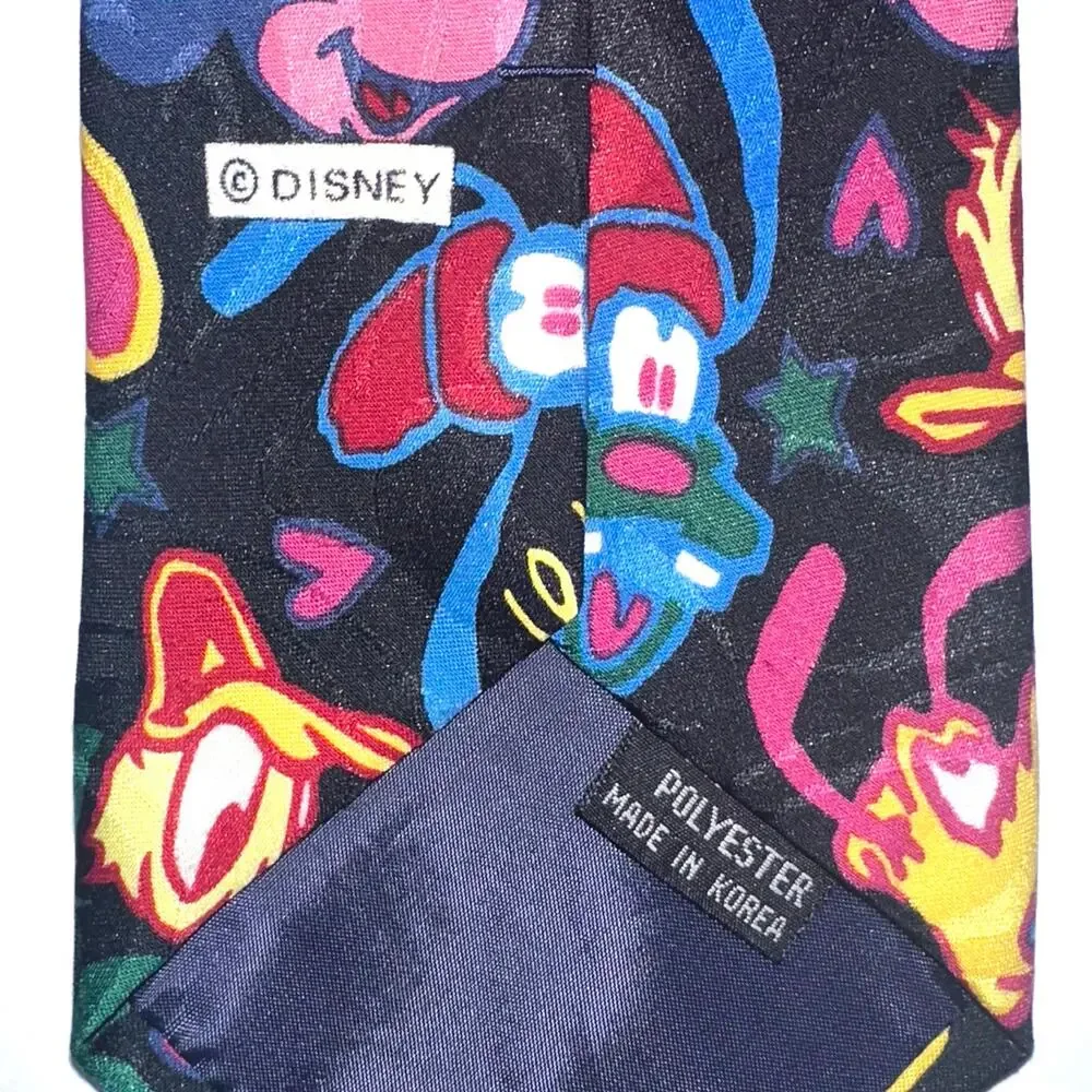 Vintage Disney Mickey Unlimited Fab Five Mickey Minnie Goofy Daffy Pluto Tie